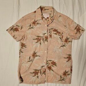 American Eagle Men’s Hawaiian Resort Shirt – XS – Pink Floral Print